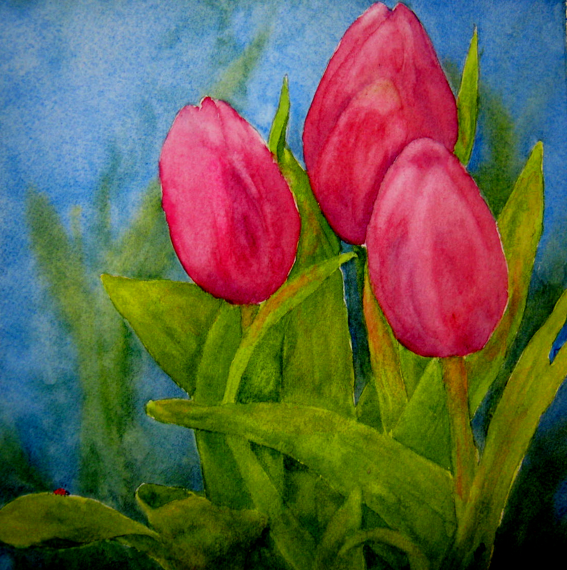 Tulip Acrylic Painting